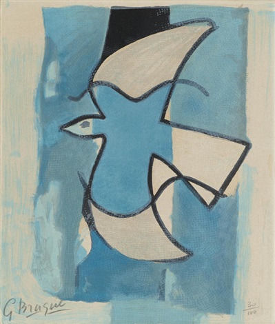 georges-braque-loiseau-bleu-et-gris,-from-loeuvre-graphique-de-georges-braque